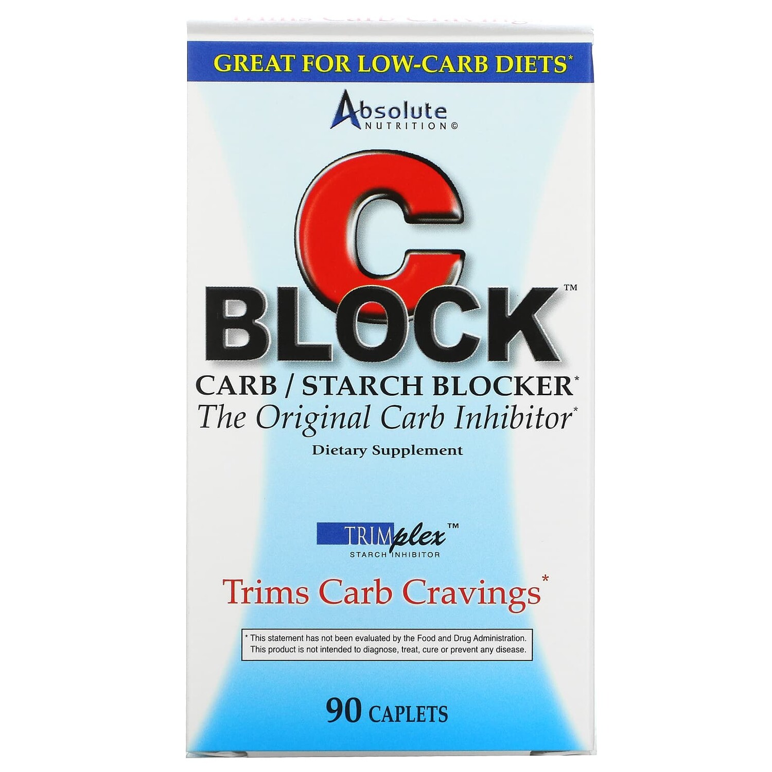 

CBlock, блокатор углеводов и крахмала, 90 капсул, Absolute Nutrition