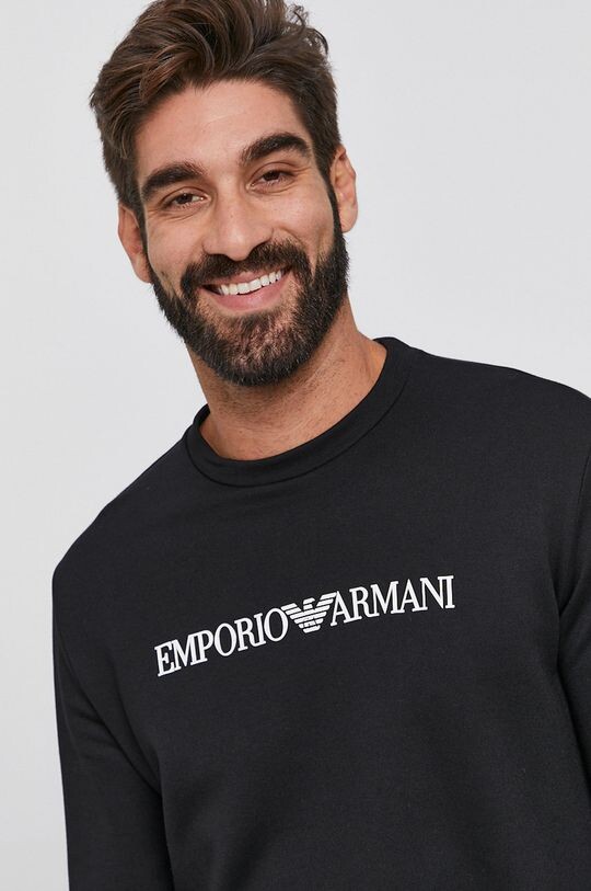 

Толстовка с капюшоном Emporio Armani, черный