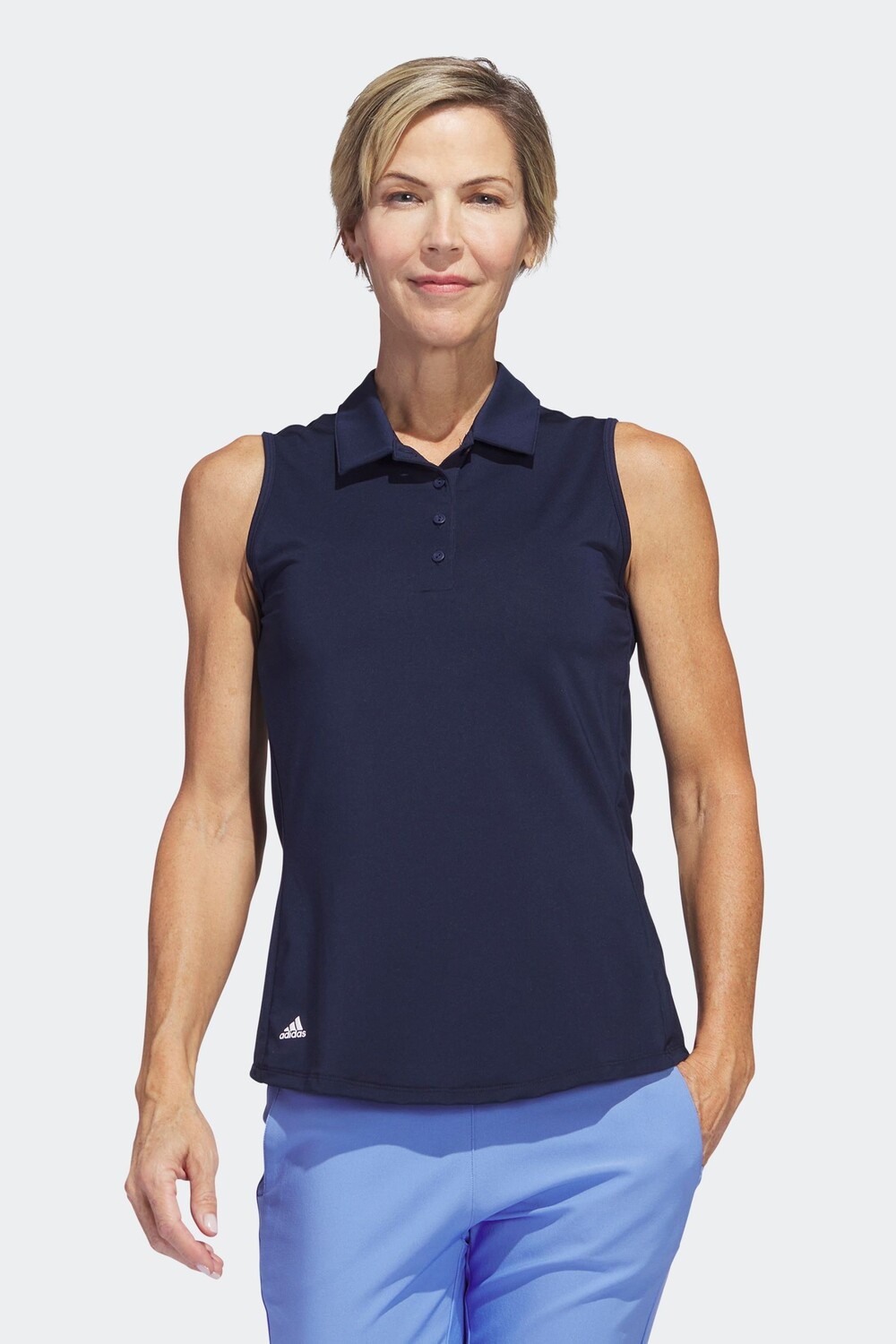 

Однотонная рубашка-поло без рукавов adidas Golf Ultimate365 Adidas Golf, синий