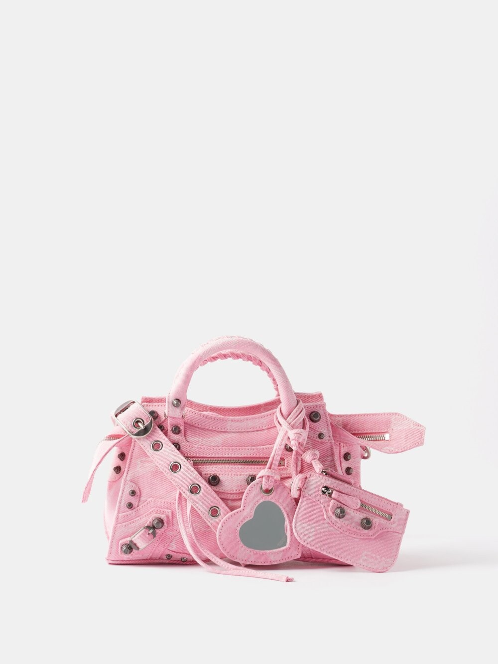 

Джинсовая сумка через плечо neo cagole xs с логотипом bb Balenciaga, розовый
