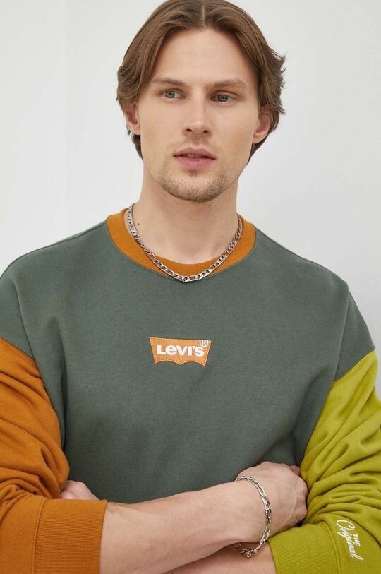 

Хлопковая толстовка Levi's, зеленый