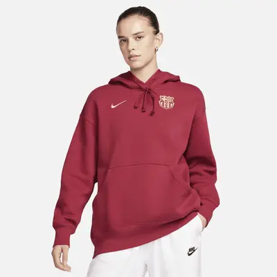 

Худи Nike FC Barcelona Phoenix Fleece, цвет Noble Red/Club Gold