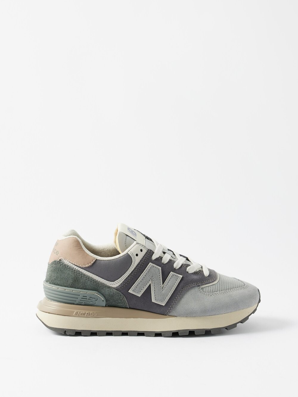 

Кроссовки 574 из замши, кожи и сетки New Balance, серый