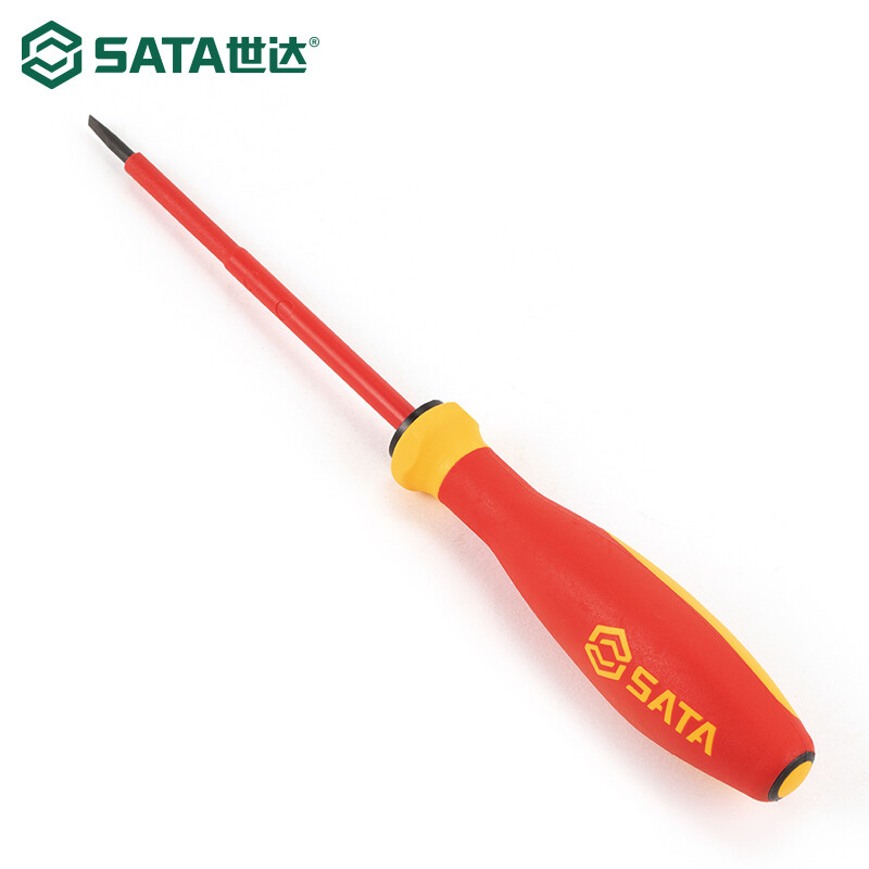 SATA Tools G series Изолированная отвертка с трехцветной ручкой 4x100MM 61313