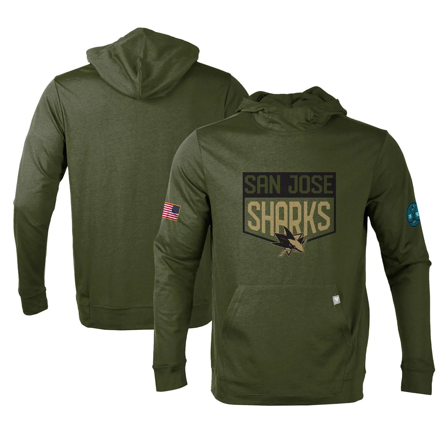 

Мужская спортивная одежда оливкового цвета с капюшоном и пуловером San Jose Sharks Thrive Tri-Blend, Зеленый