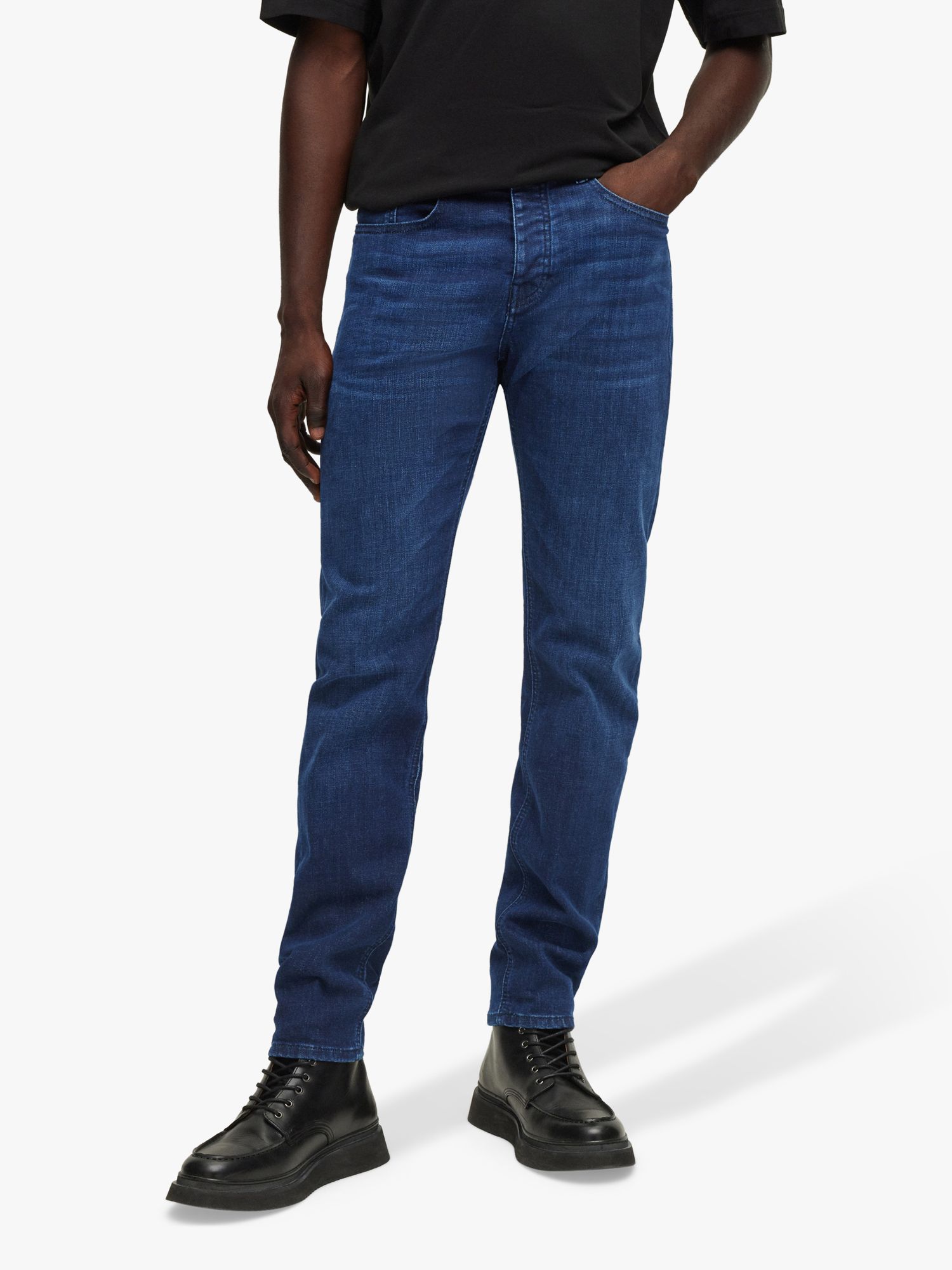 Джинсы зауженного кроя BOSS Taber, темно-синие джинсы boss джинсы taber