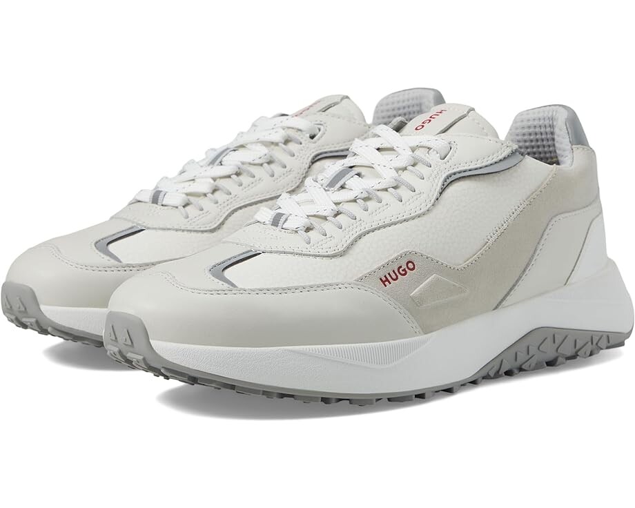 

Кроссовки HUGO Kane Mix Material Run Sneaker, цвет Sporty White