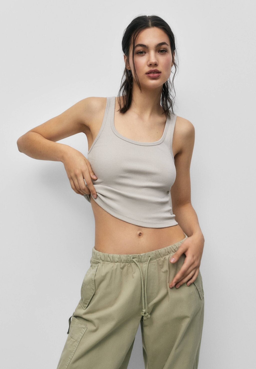 

Топ PULL&BEAR, бежевый