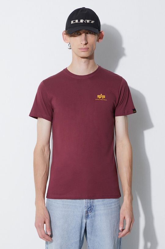 

Хлопковая футболка Alpha Industries, бордовый, Красный