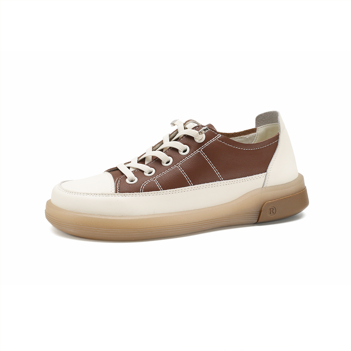 

Кроссовки D:FUSE SCANDINAVIA Skateboarding Shoes Women's Low-top Brown/off-white, коричневый