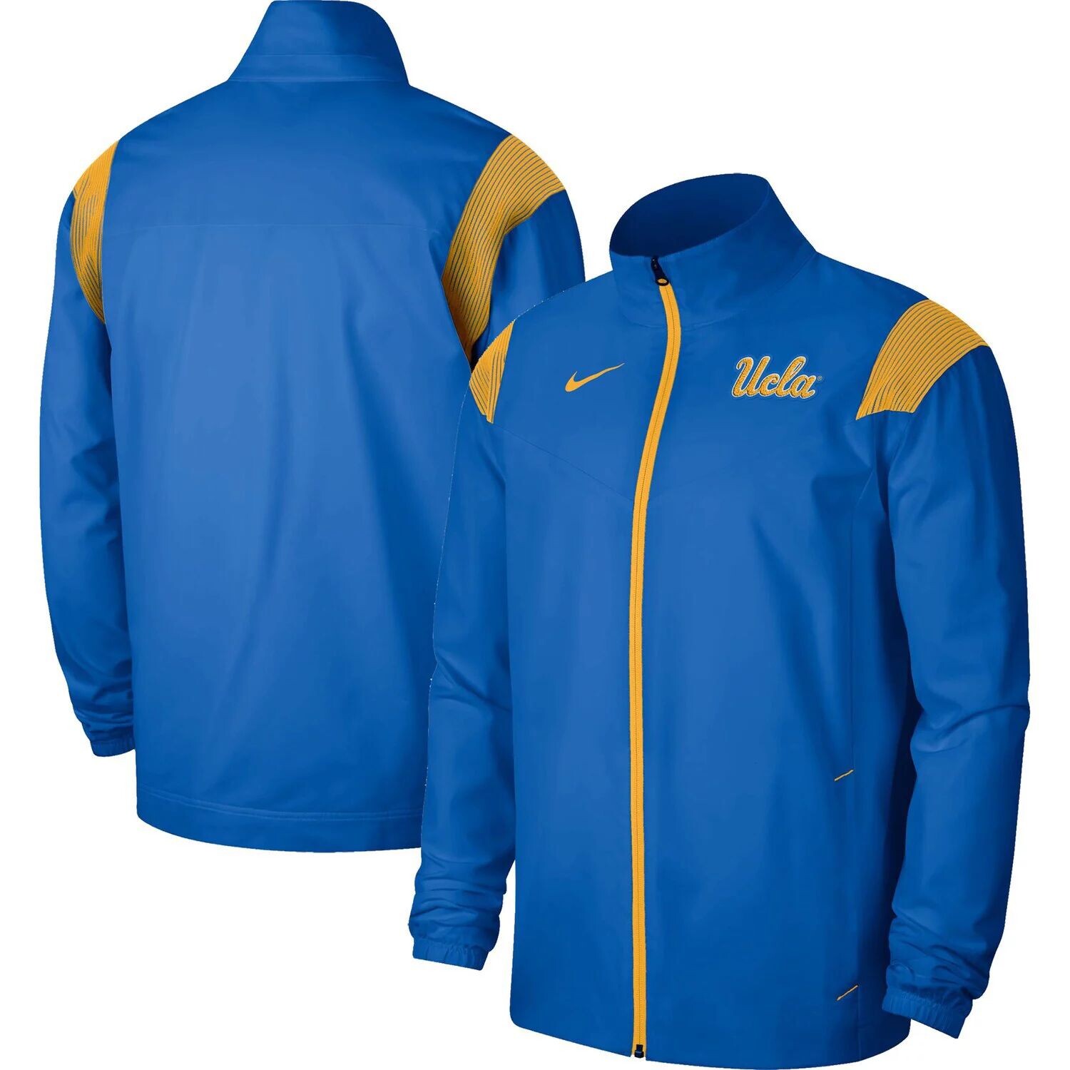 

Мужская синяя тканая куртка с молнией во всю длину UCLA Bruins Nike