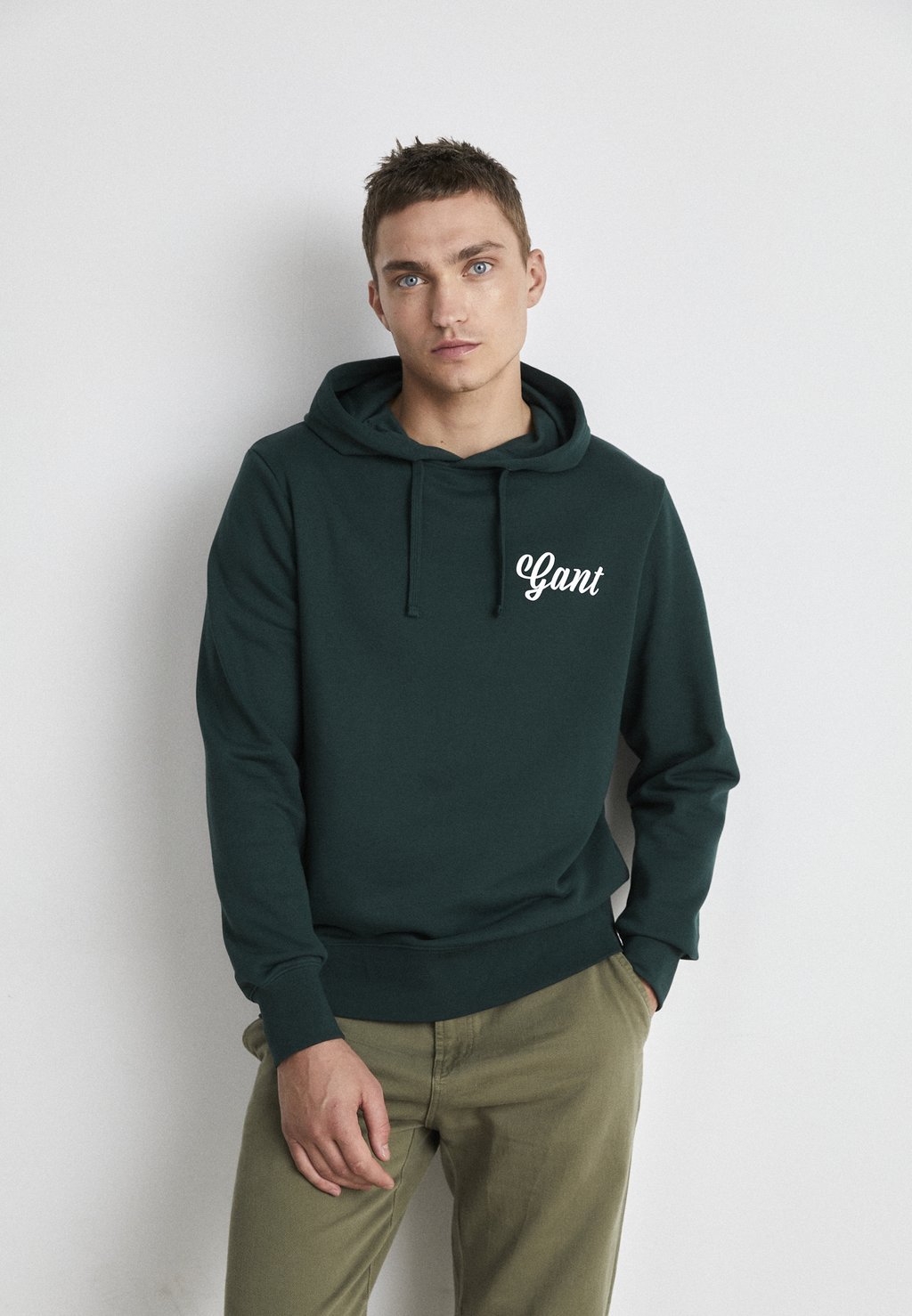 

Толстовка GANT SMALL GRAPHIC HOODIE, зеленый в клетку