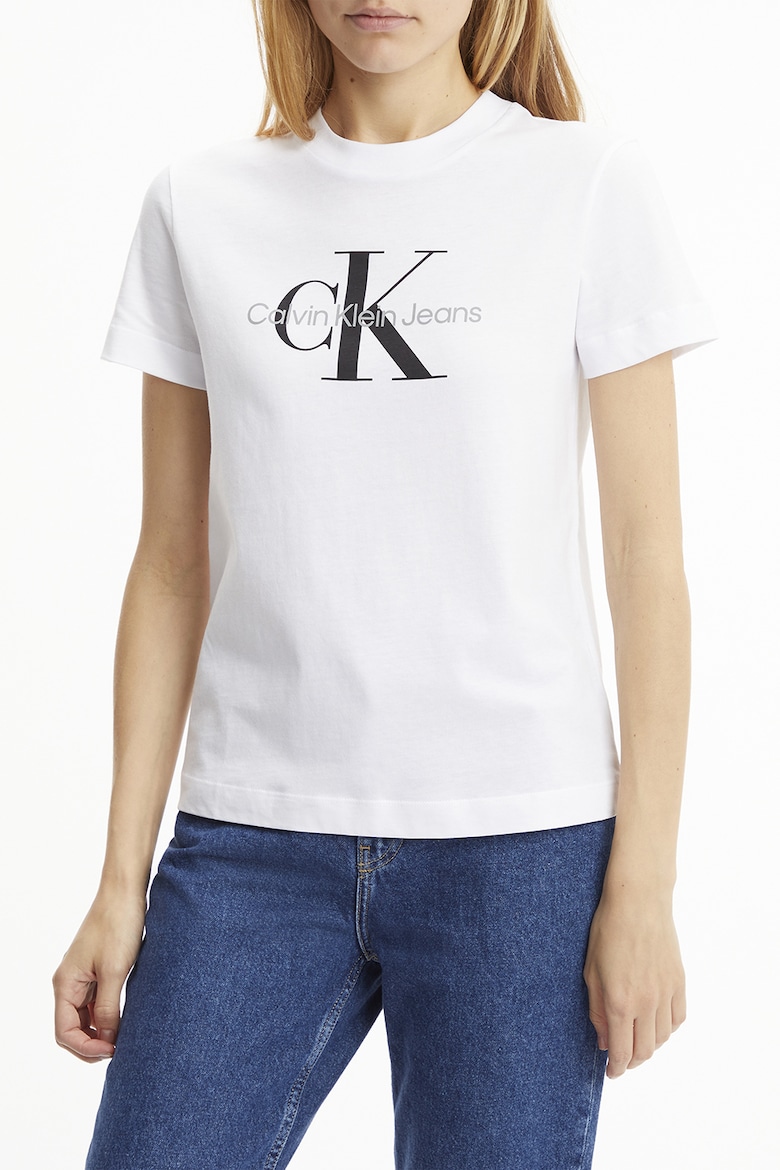 

Футболка с контрастным логотипом Calvin Klein Jeans, белый