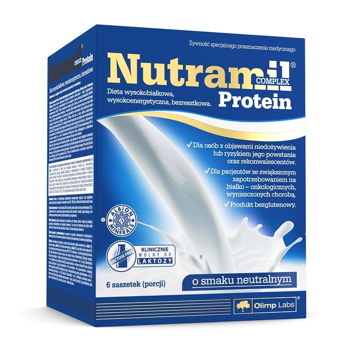 Лечебное питание Olimp Nutramil Complex Protein Smak Neutralny Saszetki, 6 шт мст масло freeul keto oil 225 мл