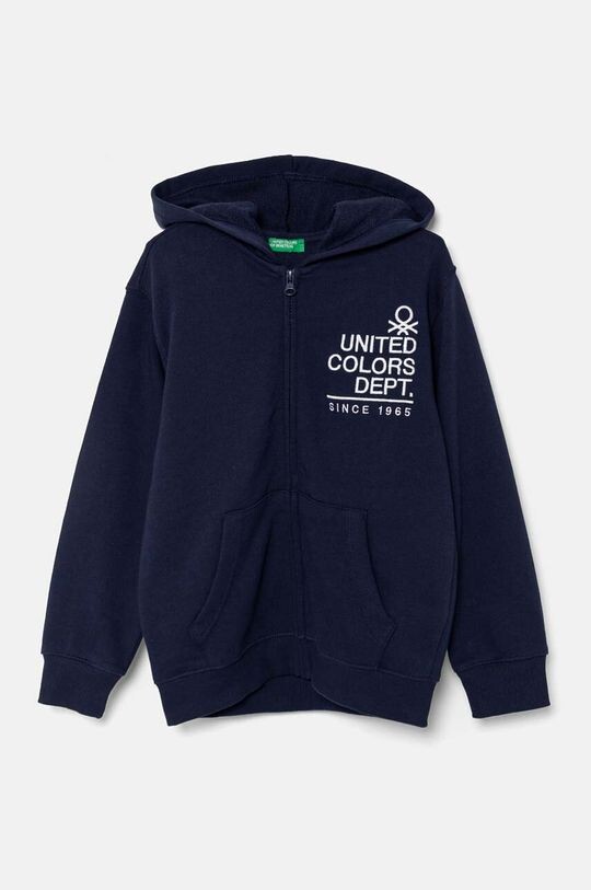 

Детская хлопковая толстовка United Colors of Benetton, темно-синий