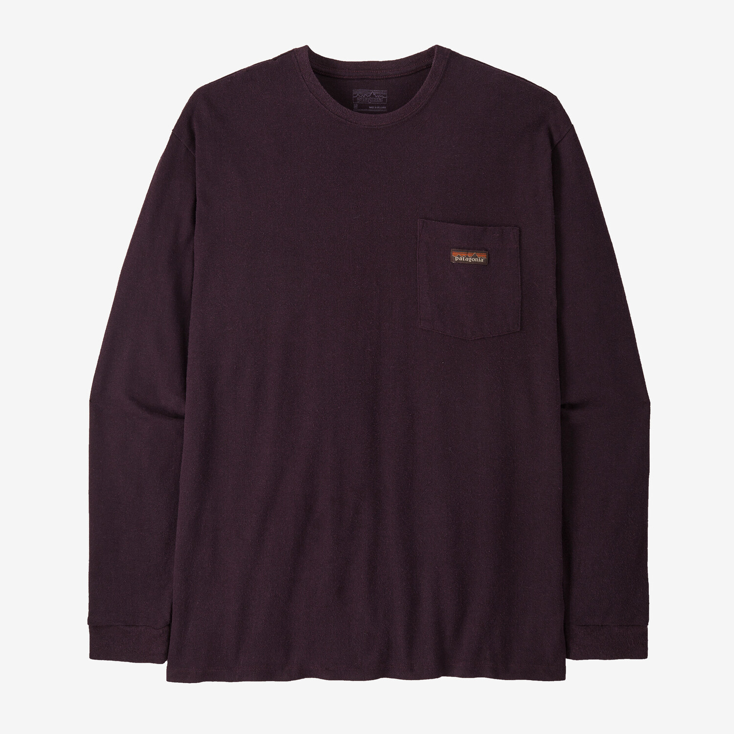 

Мужская футболка с рабочим карманом и длинными рукавами Patagonia, цвет Obsidian Plum