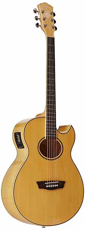 Акустическая гитара Washburn Flame Maple Mini Jumbo Acoustic-Electric Guitar ss100 eco maple классическая гитара hora