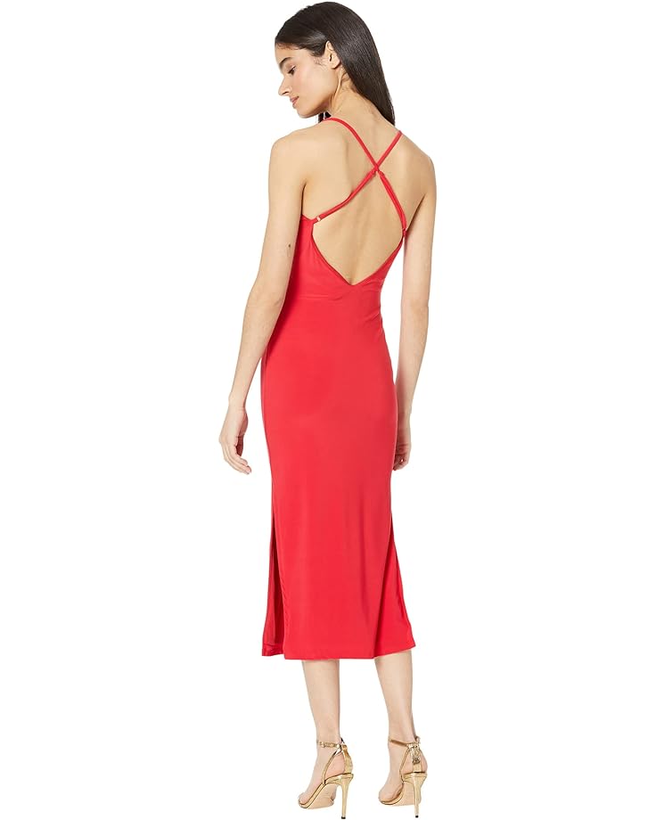 Платье Bebe Midi Dress, цвет Red/Gold
