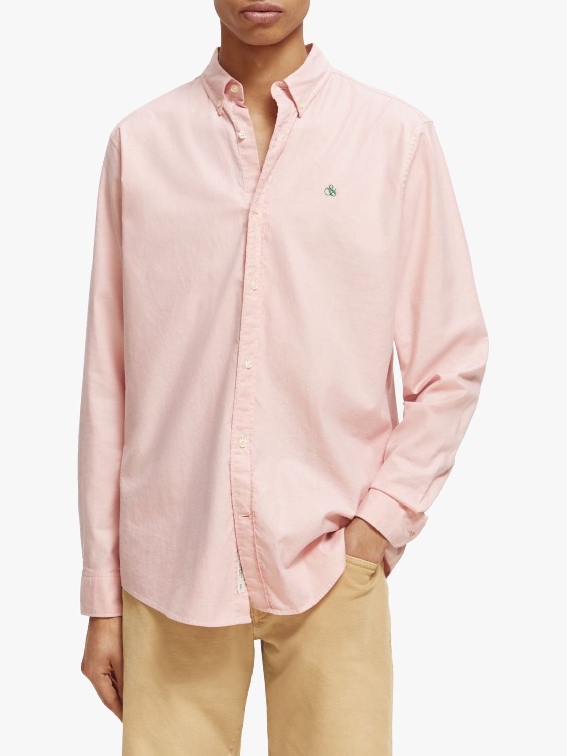 

Оксфордская рубашка с длинным рукавом Scotch & Soda, Фламинго