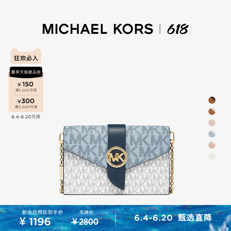 

Сумка-клатч женская Michael Kors MK Charm с цепочкой, розовый
