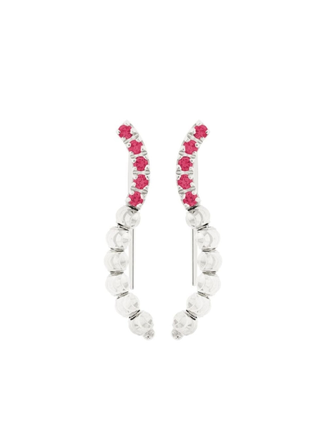 

Серьги Moon Eden из белого золота с рубинами Officina Bernardi, серебряный