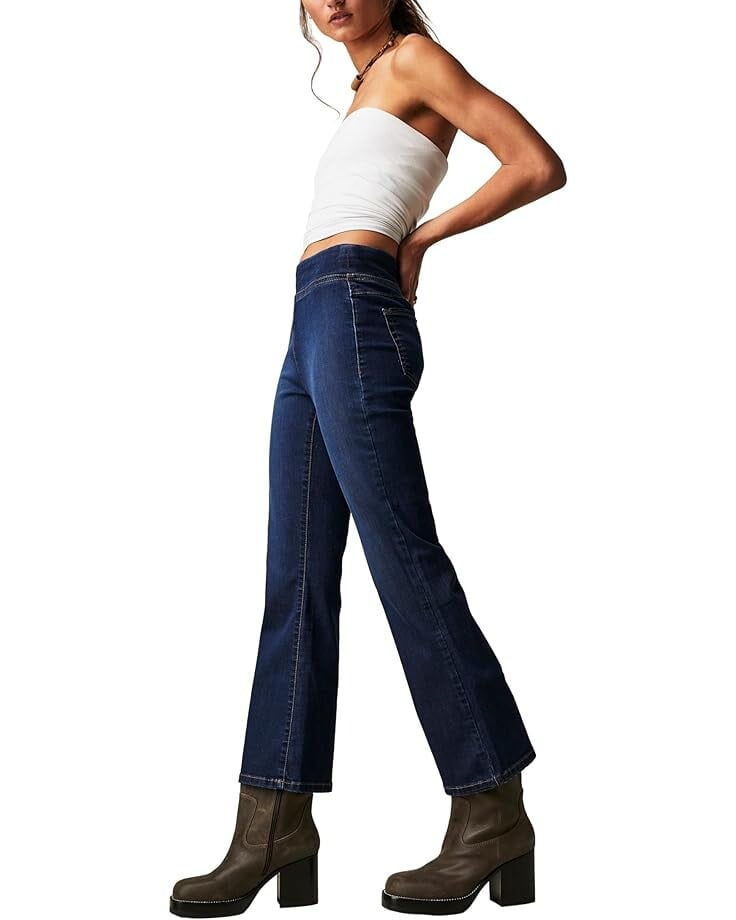 

Джинсы Free People In My Feelings Cropped Boot Jeans, цвет Lilibet Blue