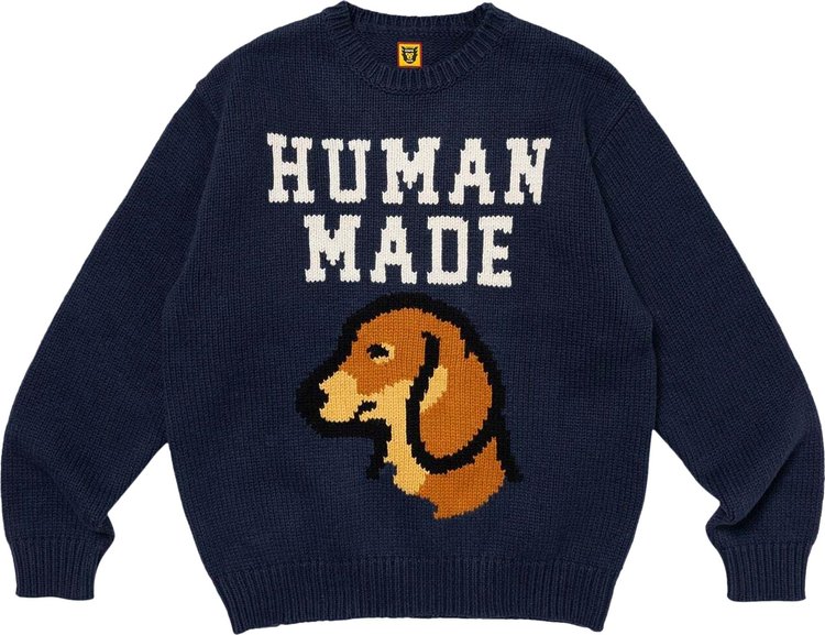 Свитер Human Made Dachs Knit 'Navy', синий свитер human made heart knit бежевый