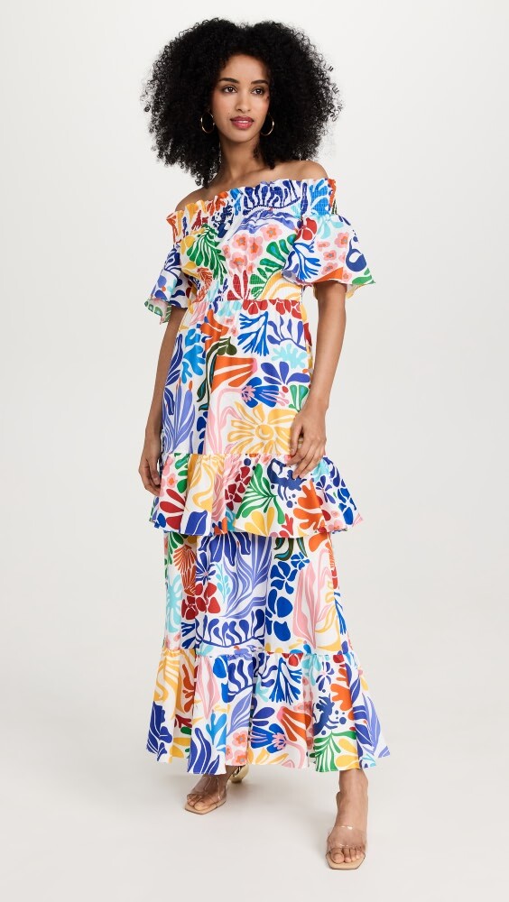

Платье Borgo de Nor Elena Off The Shoulder Shirred
