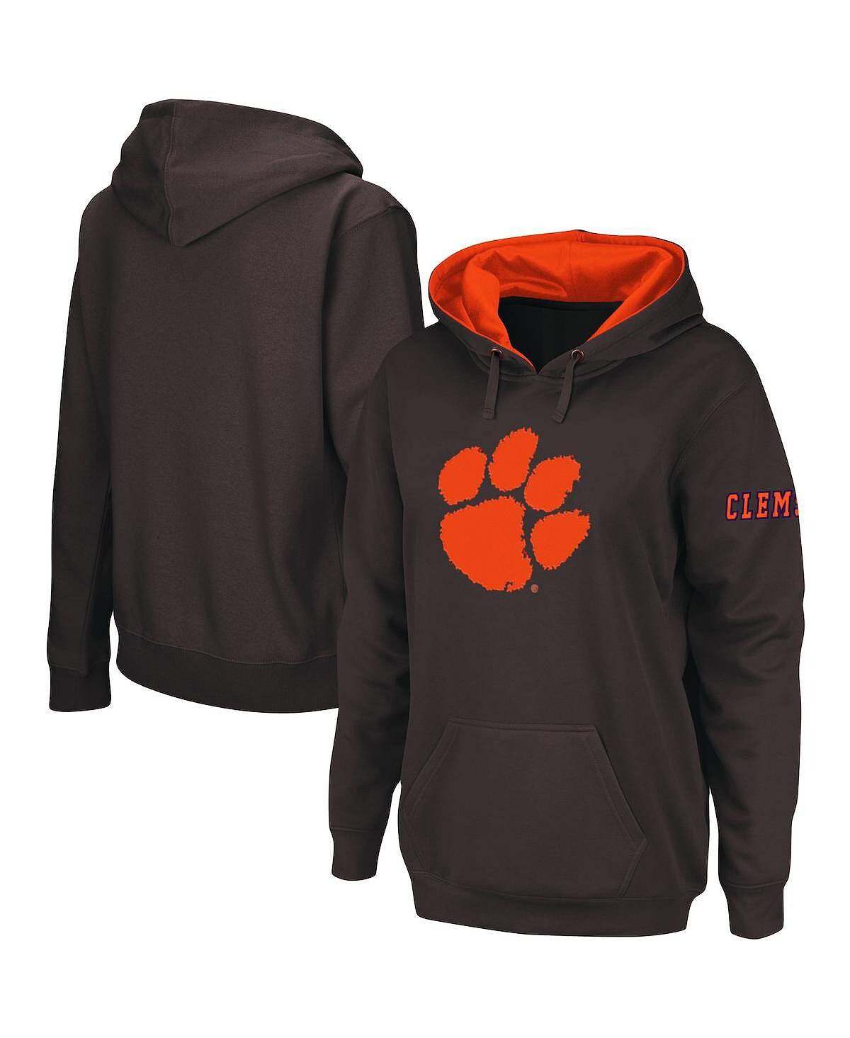 

Женский темно-серый пуловер с большим логотипом Clemson Tigers Stadium Athletic