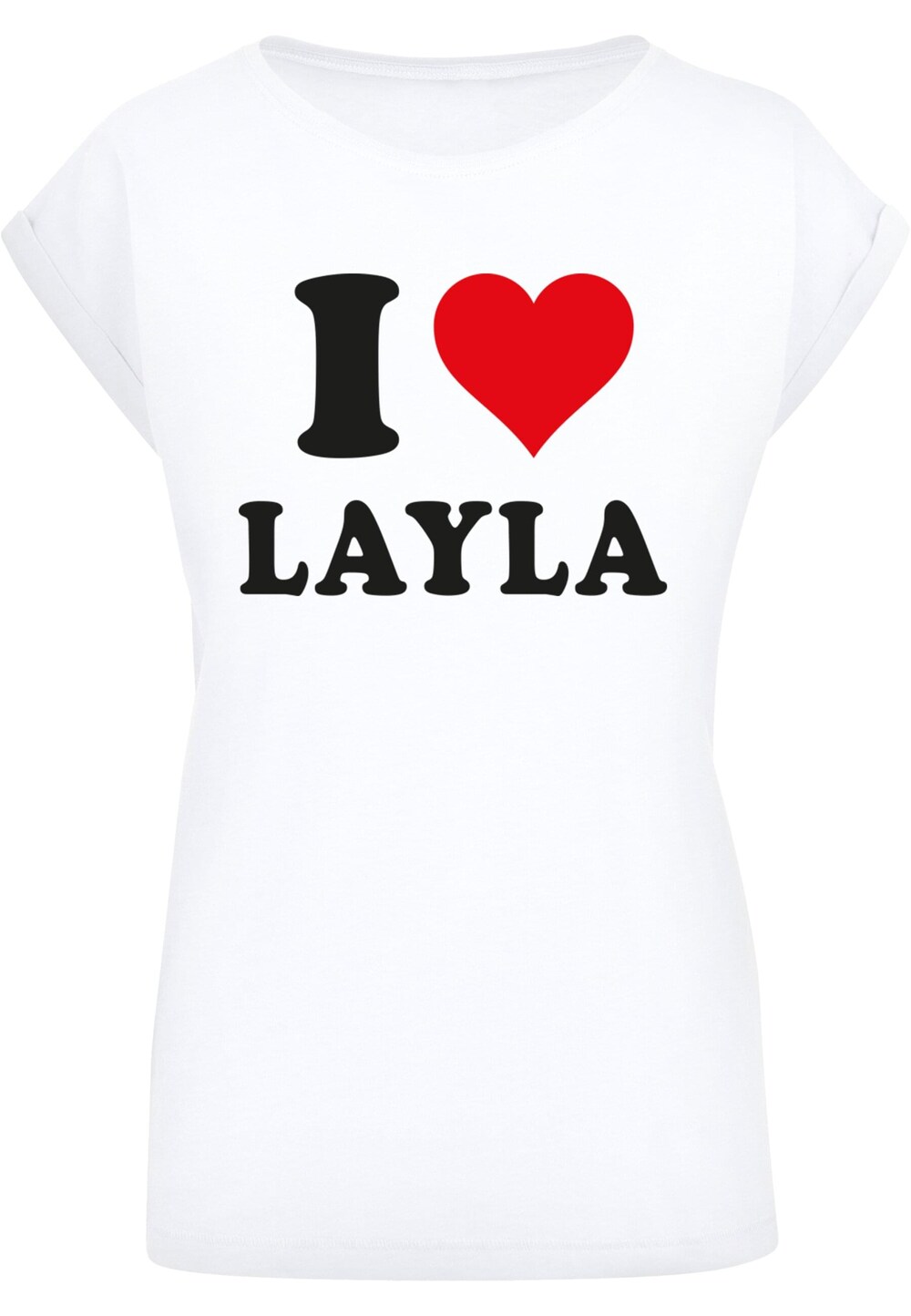 Рубашка Merchcode I Love Layla, белый