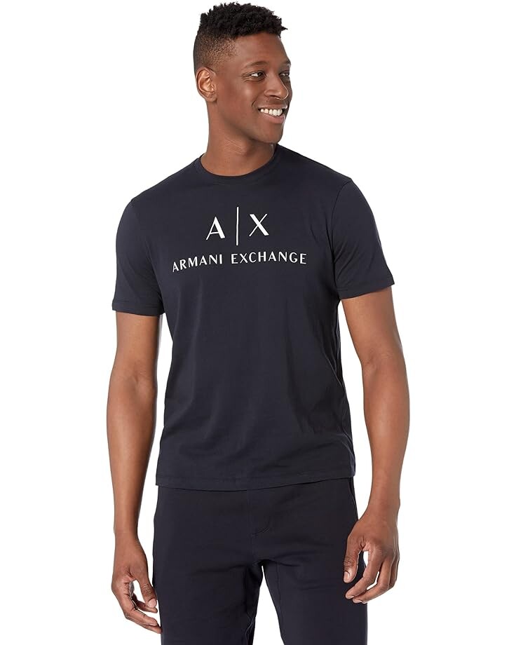 

Футболка Armani Exchange Logo Printed, темно-синий
