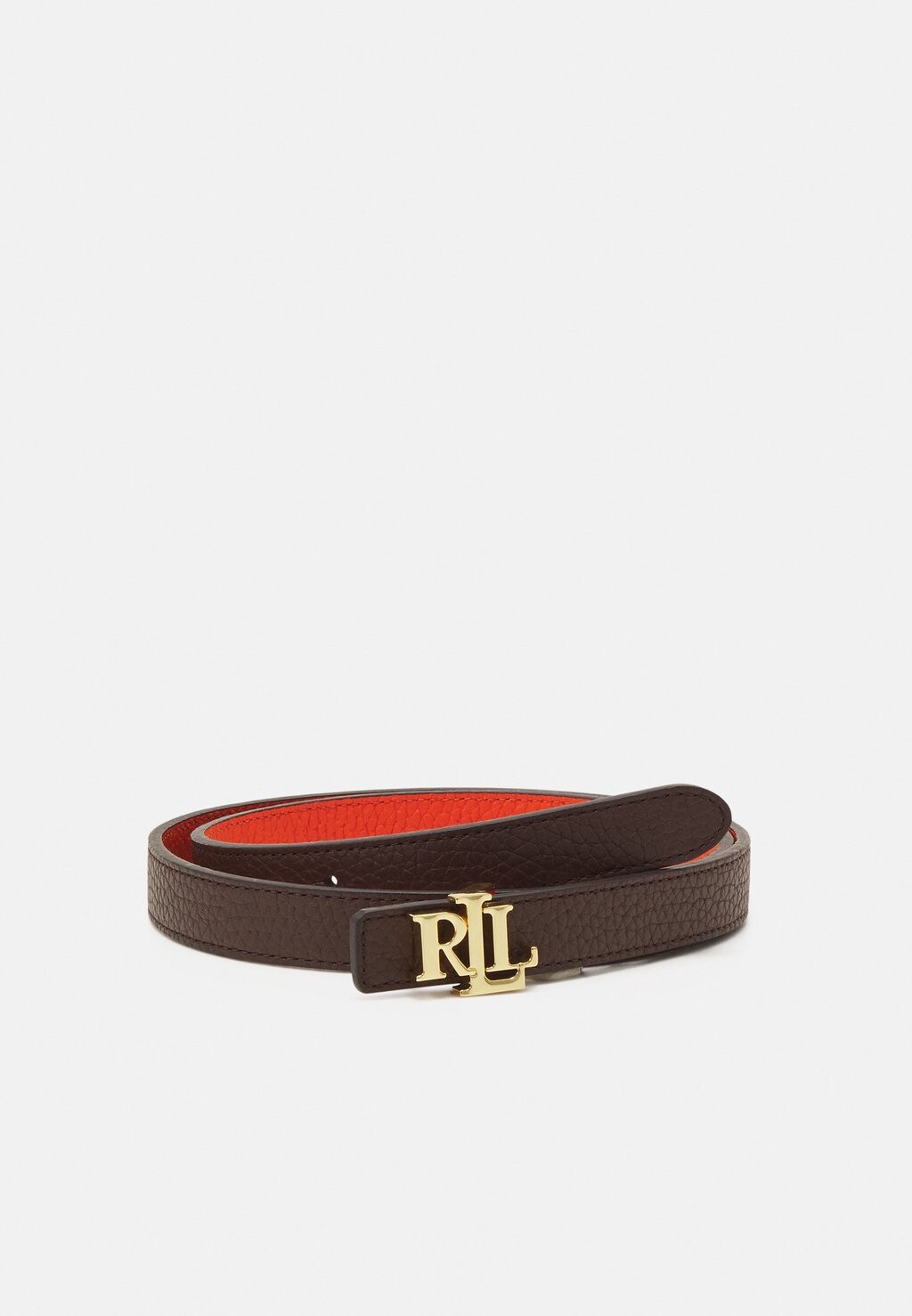

Ремень Business Lauren Ralph Lauren РЕМЕНЬ SKINNY, каштановый/урожайный оранжевый
