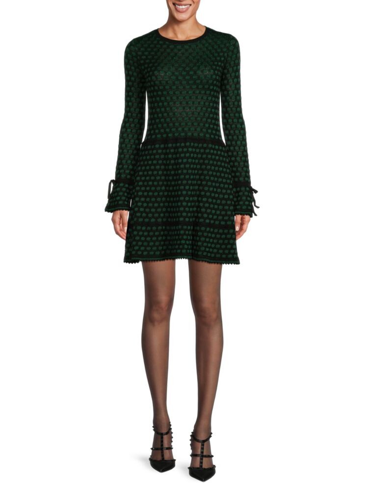 

Мини-платье с узором Redvalentino, цвет Black Green