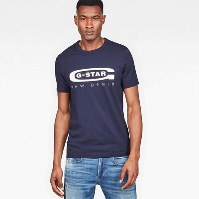 

Футболка G-Star Graphic 4 Ribbed Neck, синий