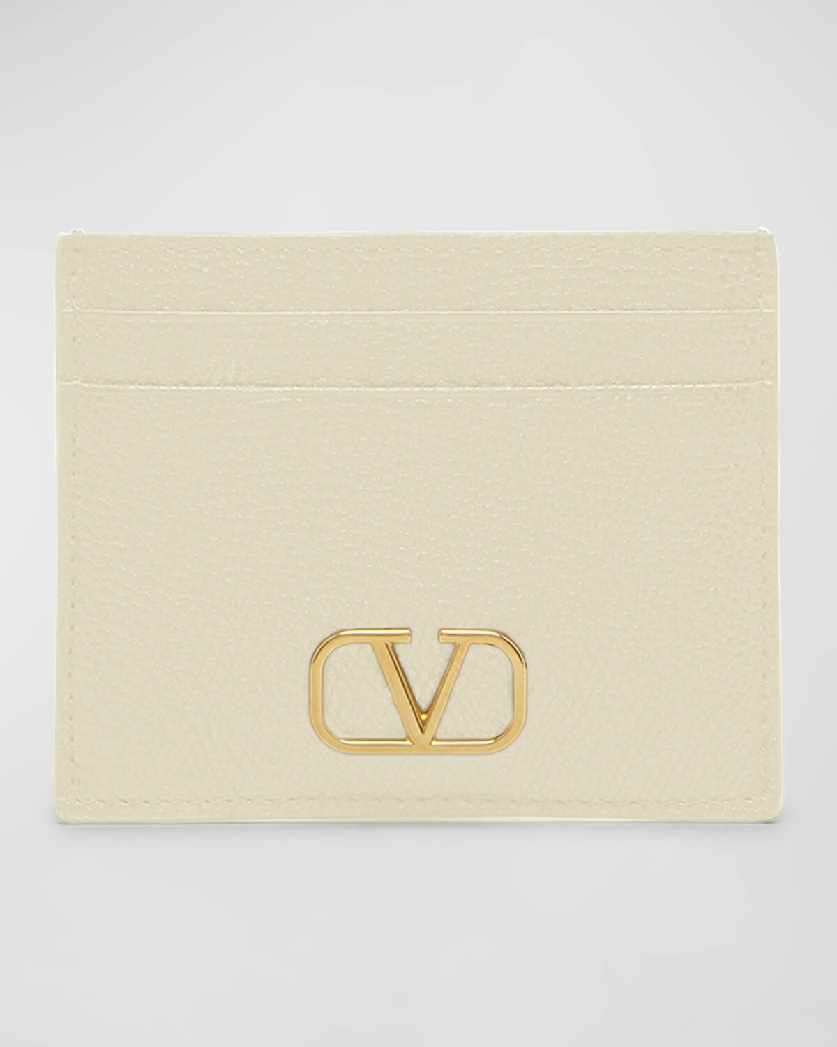 

Кожаный футляр для карт VLOGO Signature Valentino Garavani, цвет Light Ivory