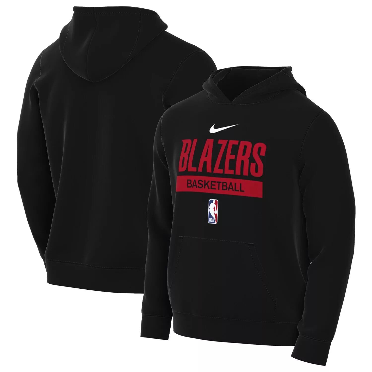 

Мужская черная толстовка с капюшоном Portland Trail Blazers 2022/23 Spotlight для тренировок на корте Nike, Черный