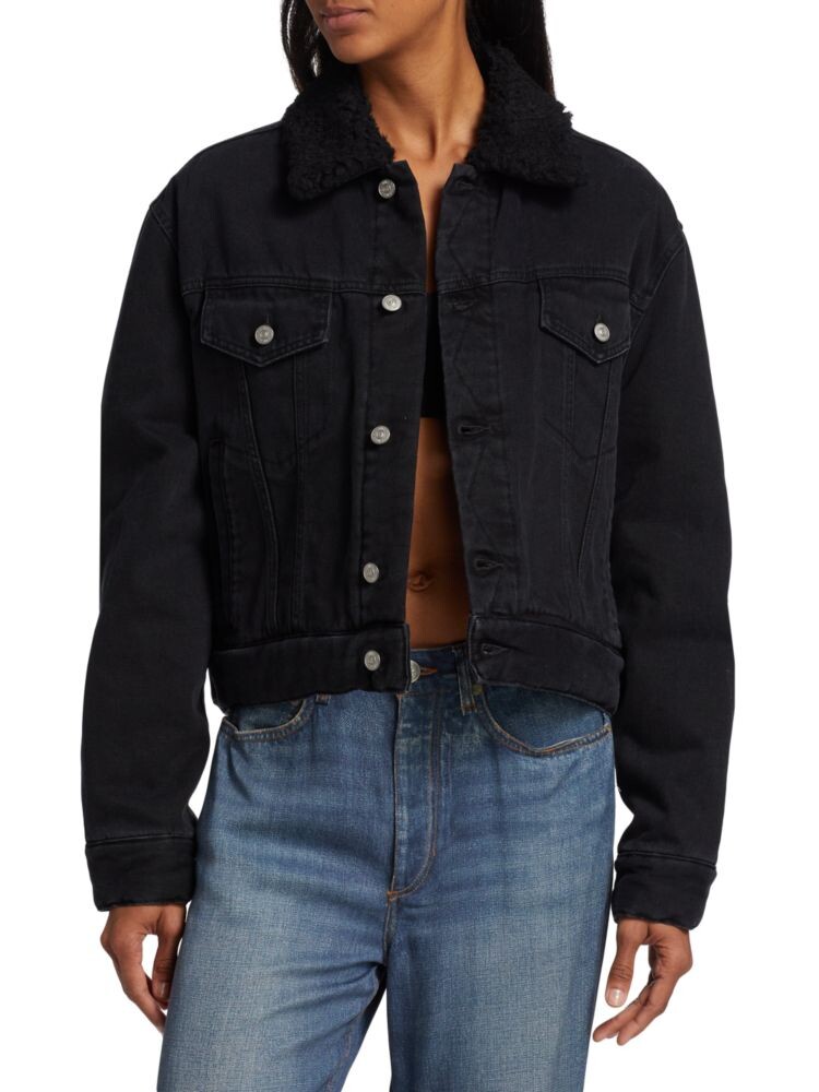 

Свободная джинсовая спортивная куртка Mm6 Maison Margiela, черный