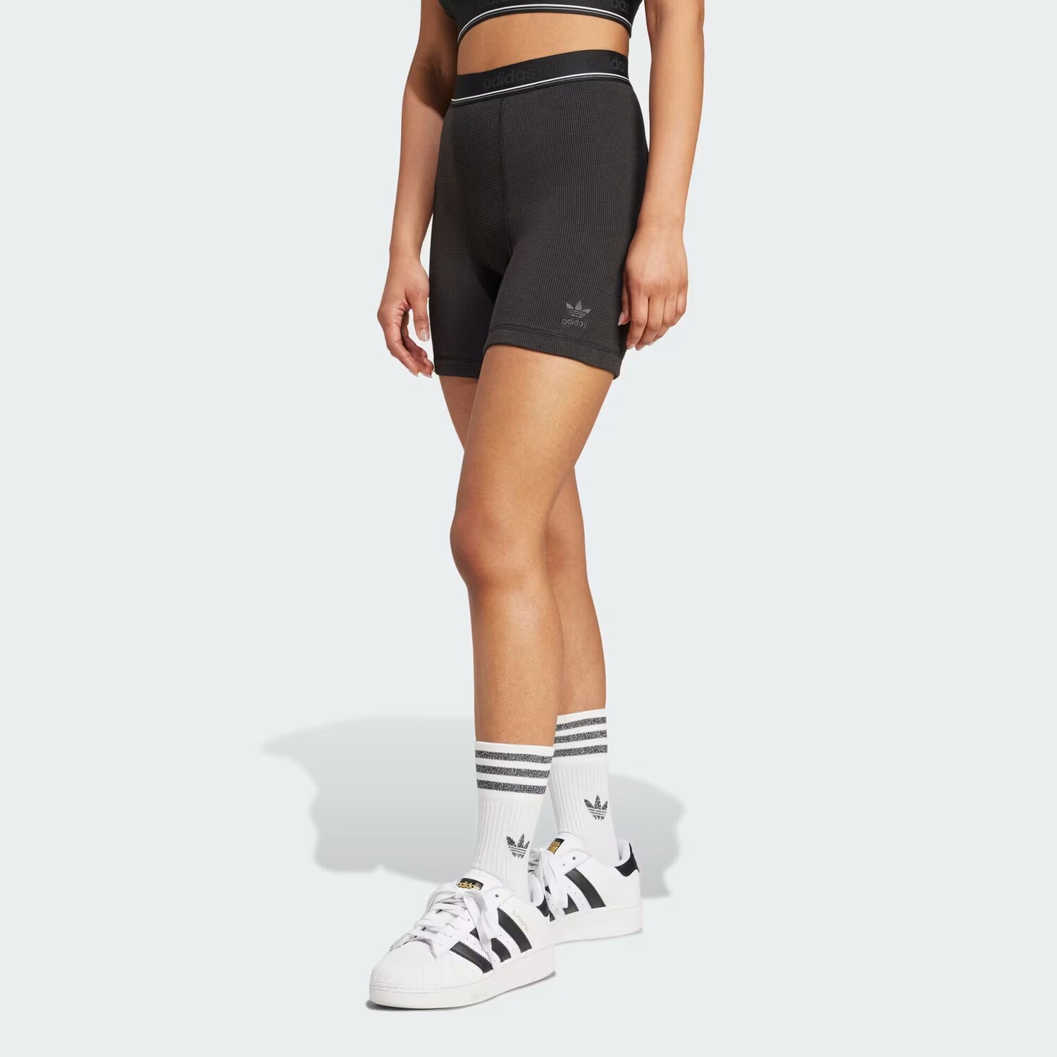 

Вафельные шорты Adidas, цвет Black
