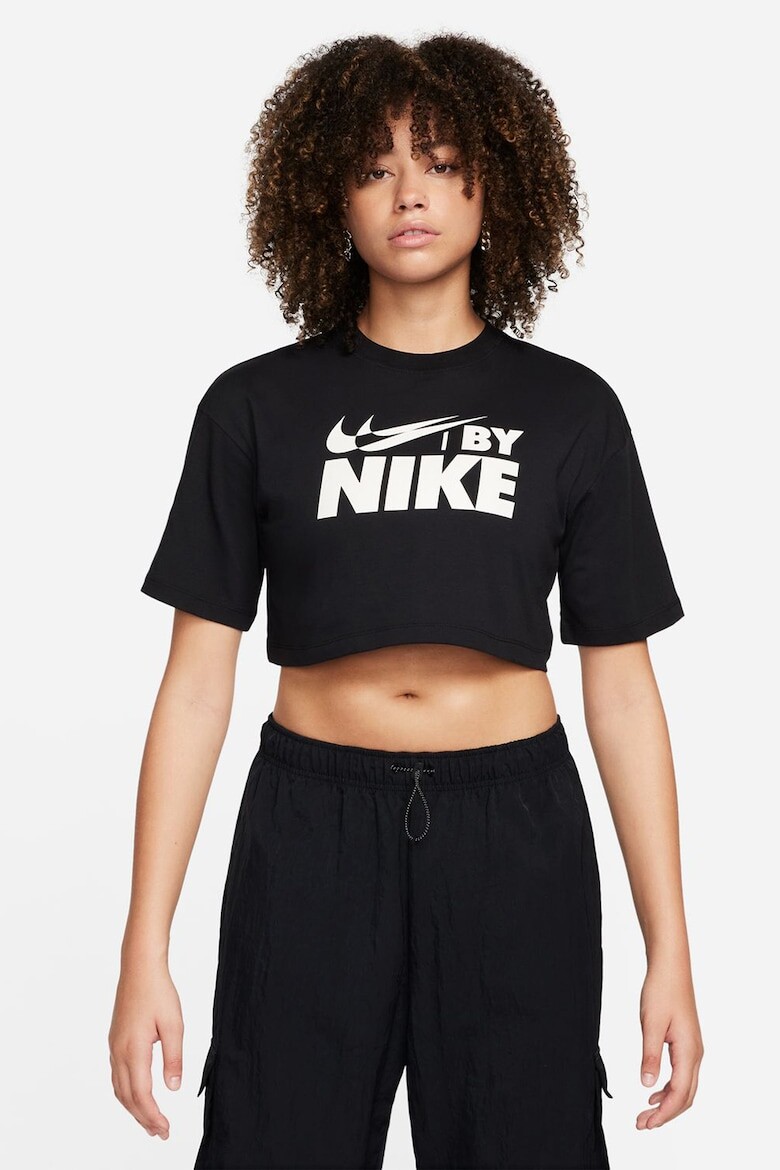 

Короткая хлопковая футболка Nike, черный