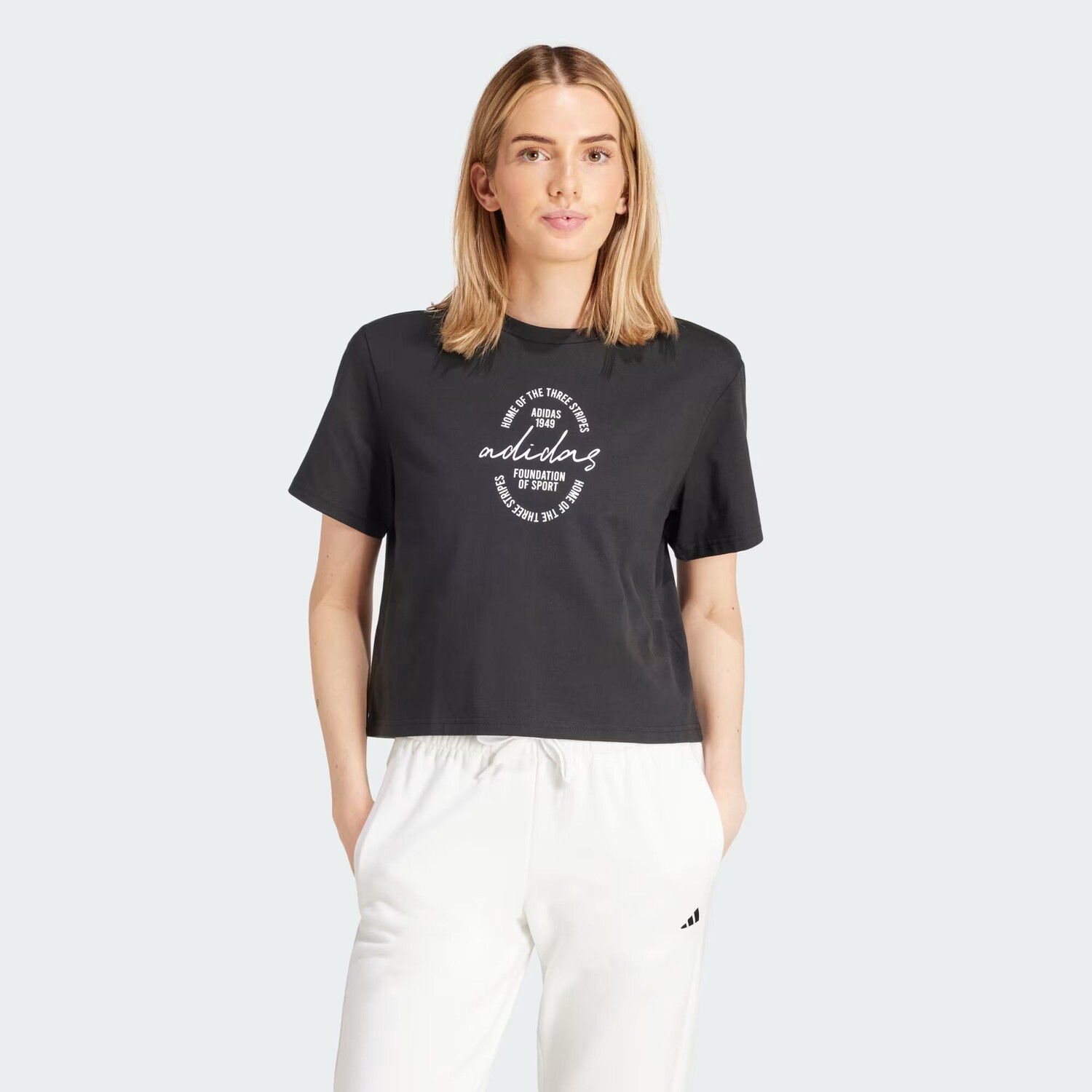 

Футболка с рисунком Brand Love Signature Adidas, цвет Black