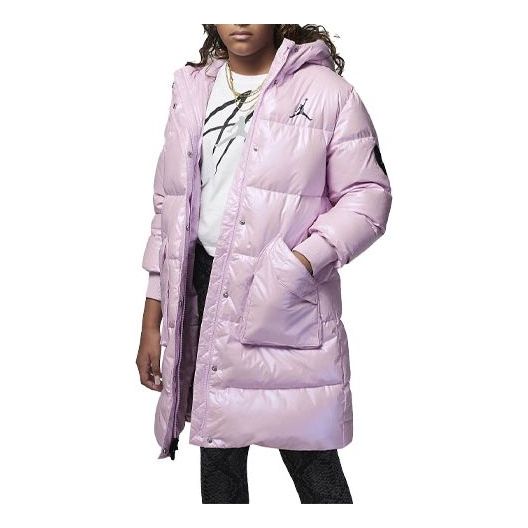 Куртка Air Jordan Long Down Hooded Jacket 'Pink', розовый цена и фото