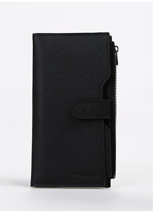 

Черный женский кожаный кошелек 10х19х2 см Frk 501 Flt Fabrika, черный