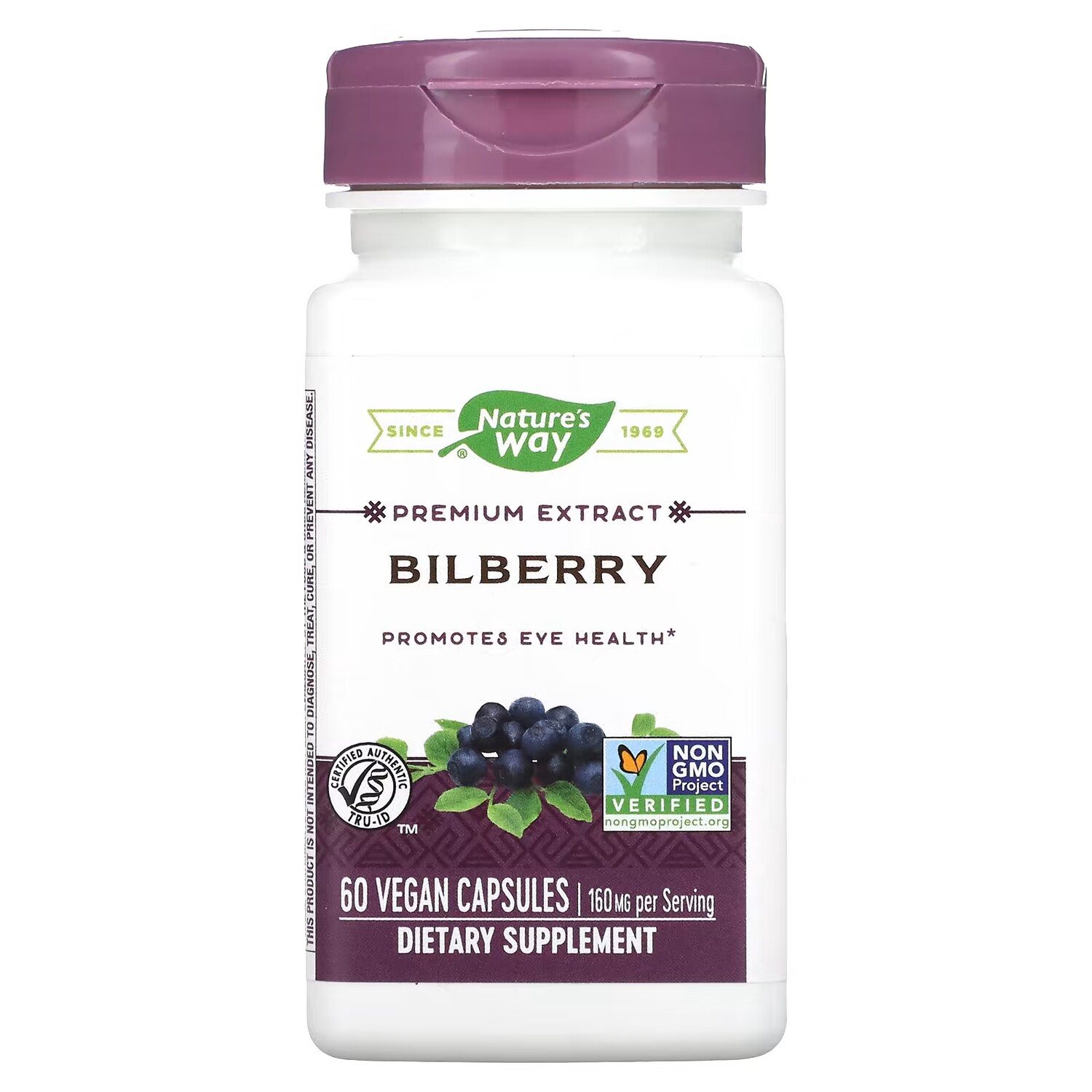 

Черника Nature's Way 160 мг, 60 веганских капсул