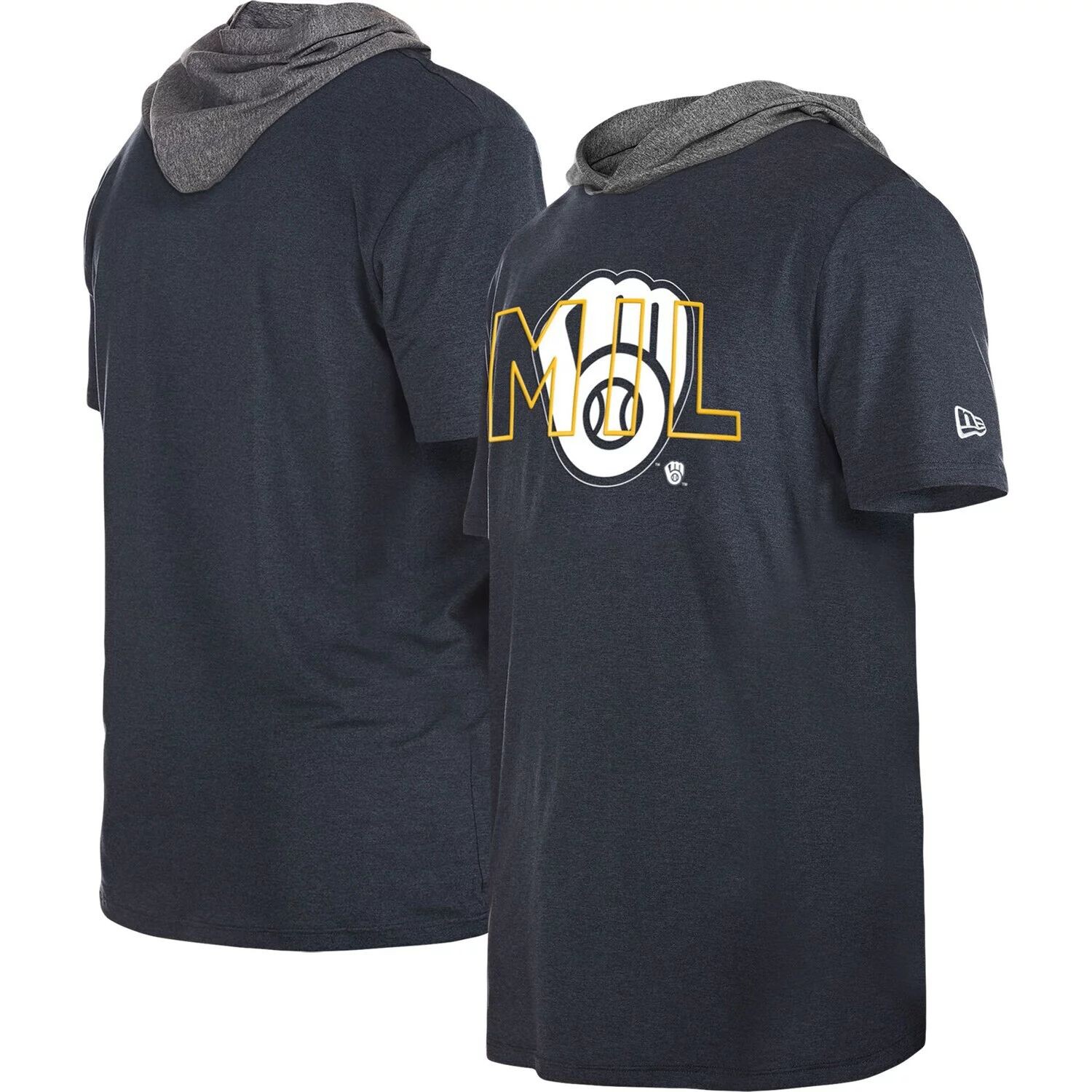 

Мужская футболка с капюшоном New Era Navy Milwaukee Brewers Team