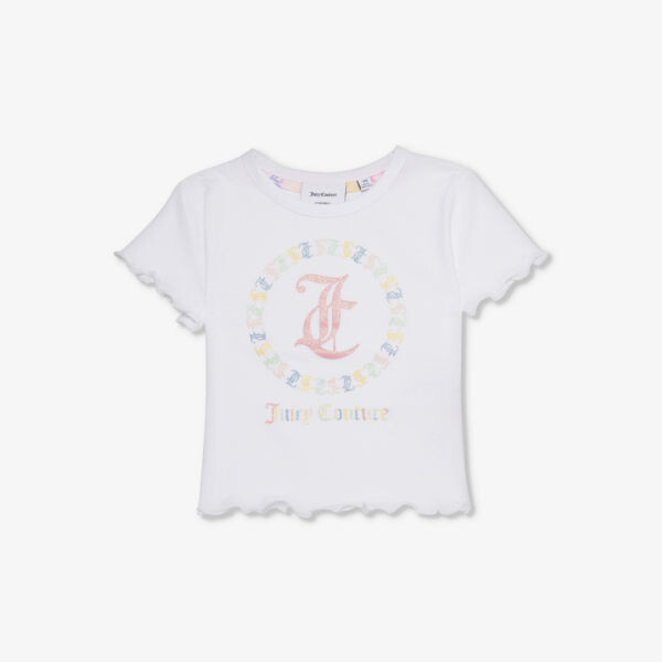 

Футболка из хлопкового трикотажа с логотипом 7–16 лет Juicy Couture, белый