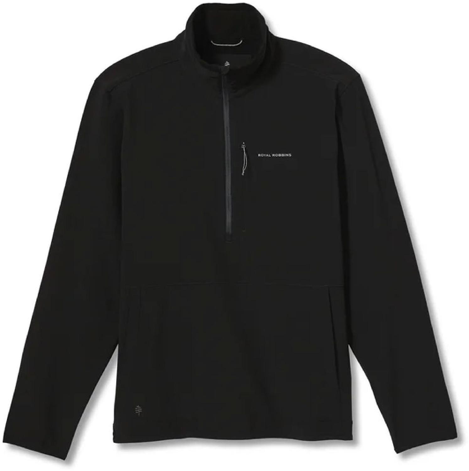 Флисовый пуловер VentureLayer с молнией четверть, мужской Royal Robbins, черный