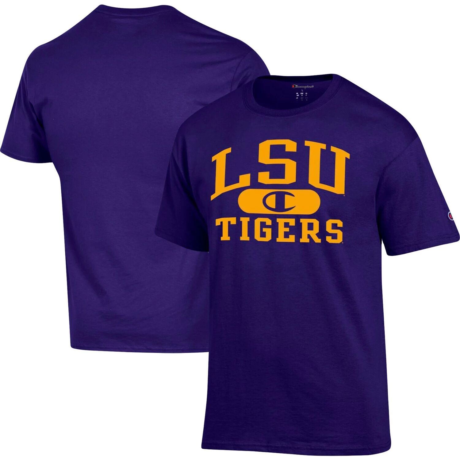

Мужская фиолетовая футболка Champion LSU Tigers Arch Pill