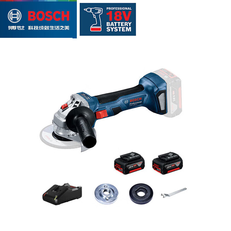 Угловая шлифовальная машина Bosch GWS 180-Li + два аккумулятора