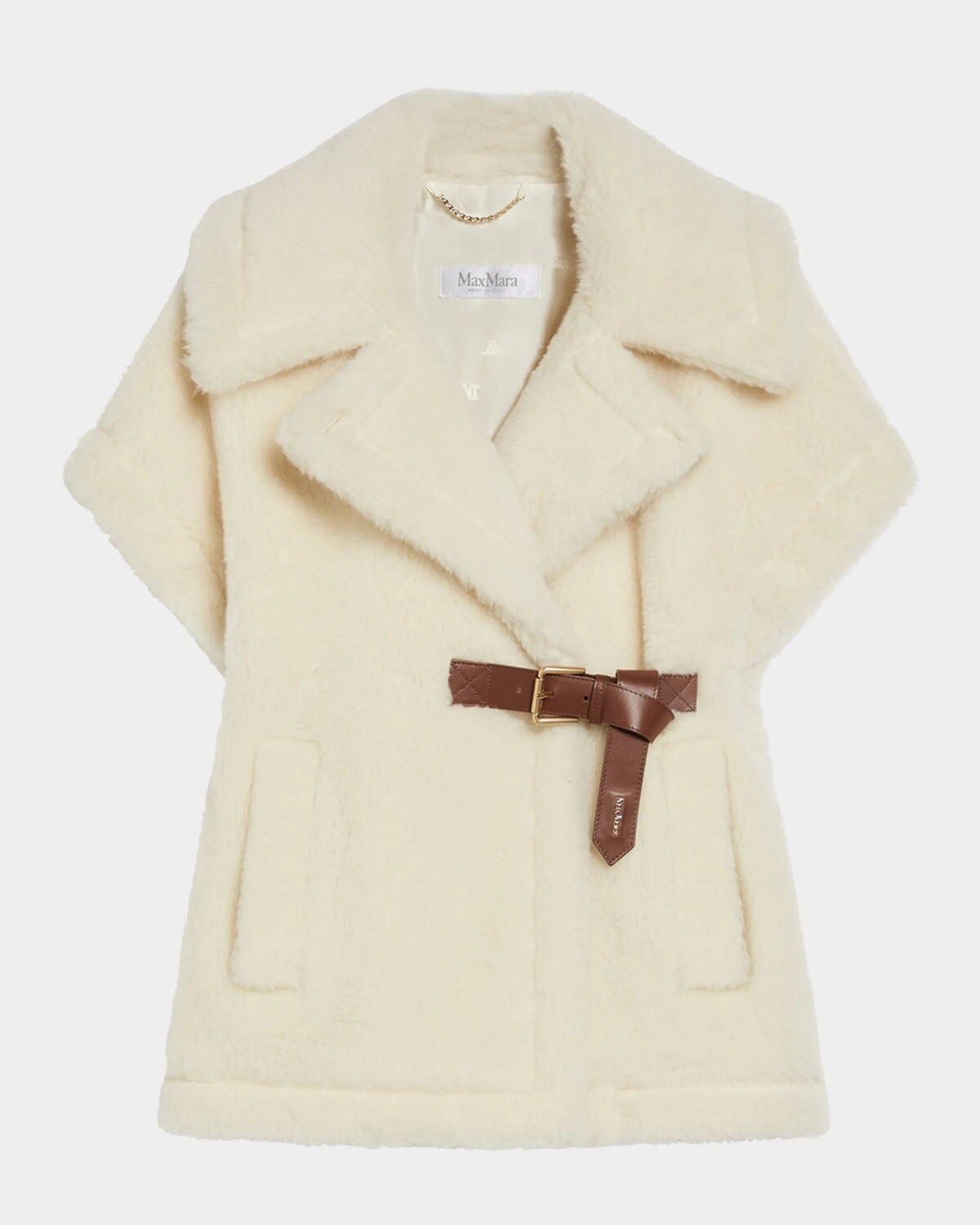 

Накидка из натуральной шерсти альпаки Max Mara, белый