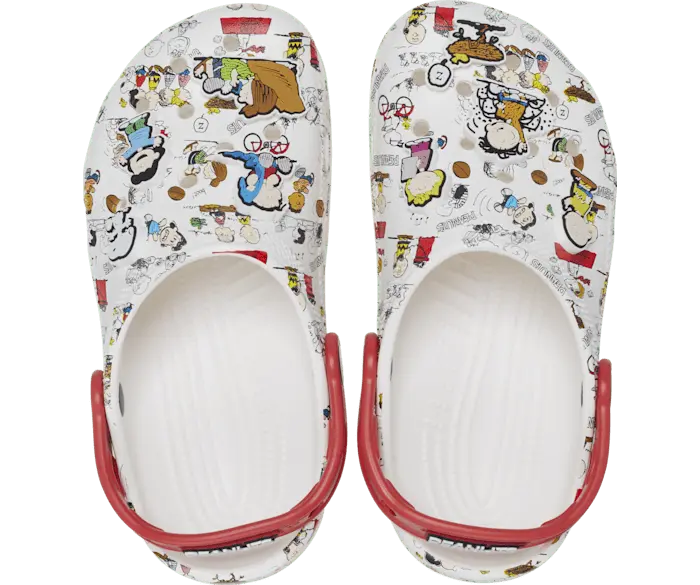 

Классические сабо Toddler Peanuts Crocs для малышей, цвет White / Multi